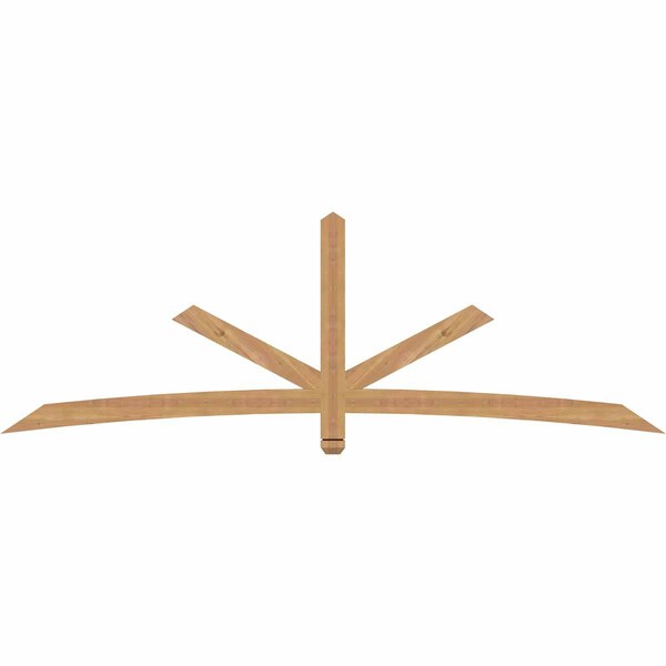 Ekena Millwork Alberta Smooth Timber Gable Bracket, Western Red Cedar, 96"W x 32"H x 1 1/2"D x 3 1/2"F, 8/12 Pitch GBW096X32X0204ALB00SWR - main